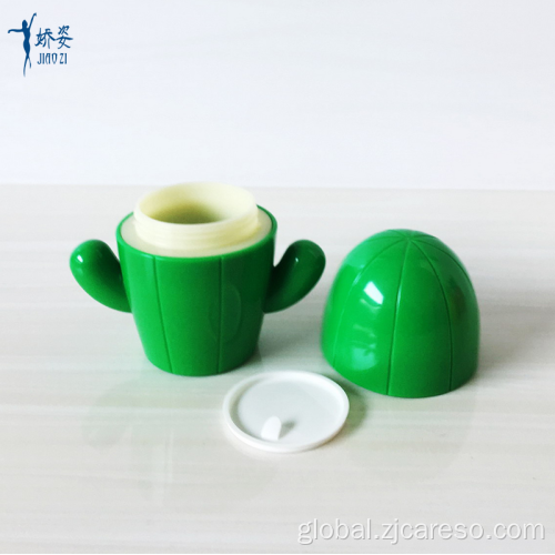 Plastic Cream Jar 30ml Cute Cactus Shape Baby Cream Jar Supplier